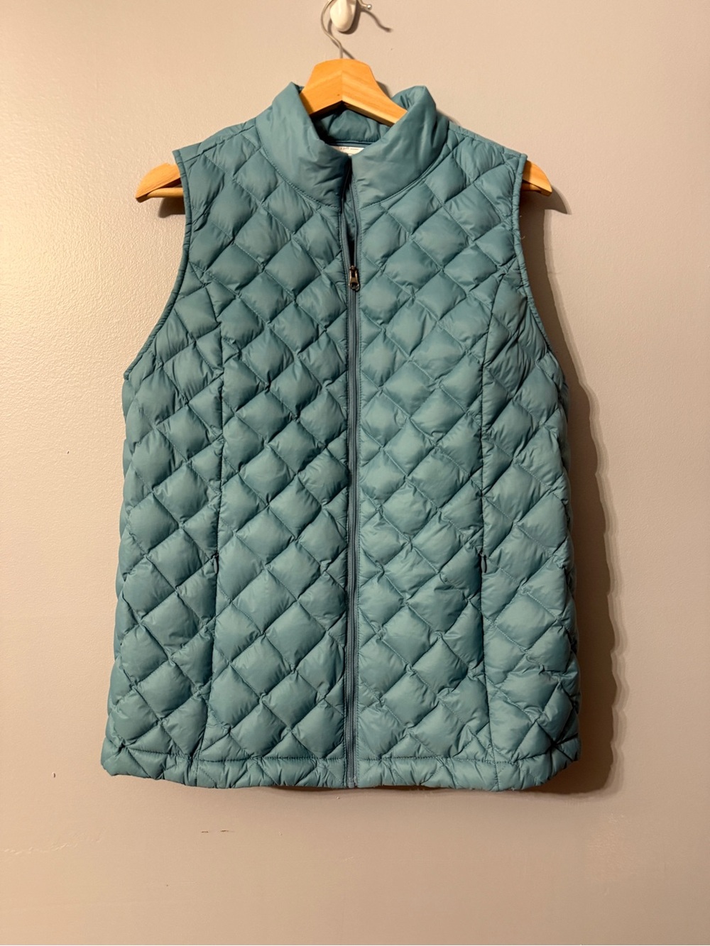 J. Jill Teal Quilted Packable Vest Size M